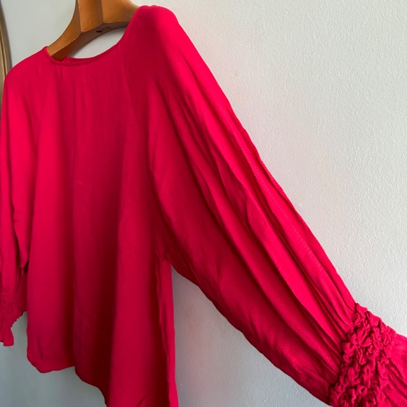 Maje Smocked Sleeve Blouse — Size 1 (Small) - Picture 6 of 8